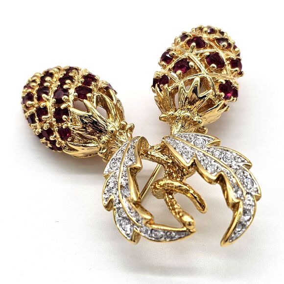 Camrose & Kross JBK Brooch Vtg  Berry Pinecone Jacqueline Kennedy Estate Pin - Picture 7 of 12